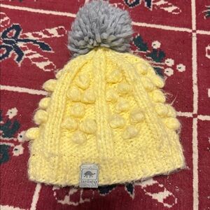 TURTLE FUR kids beanie with pom Pom